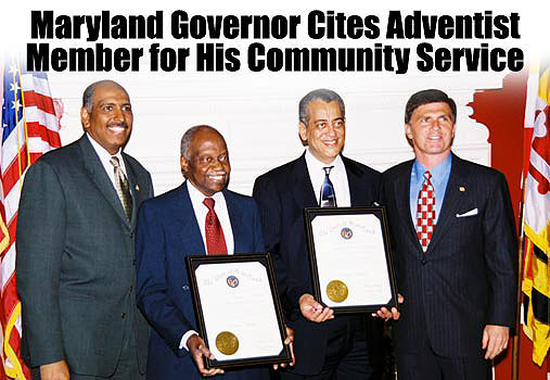 Maryland Governor Cites Adventist Member for His Community Service